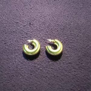 Gold-Tone Textured Hoop Earrings - Women Jewelry